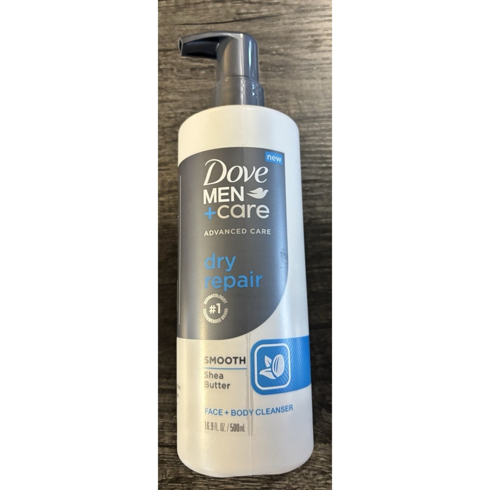 Dove Men Care Dry Repair Shea Butter Face‎ + Body Cleanser 16.9oz